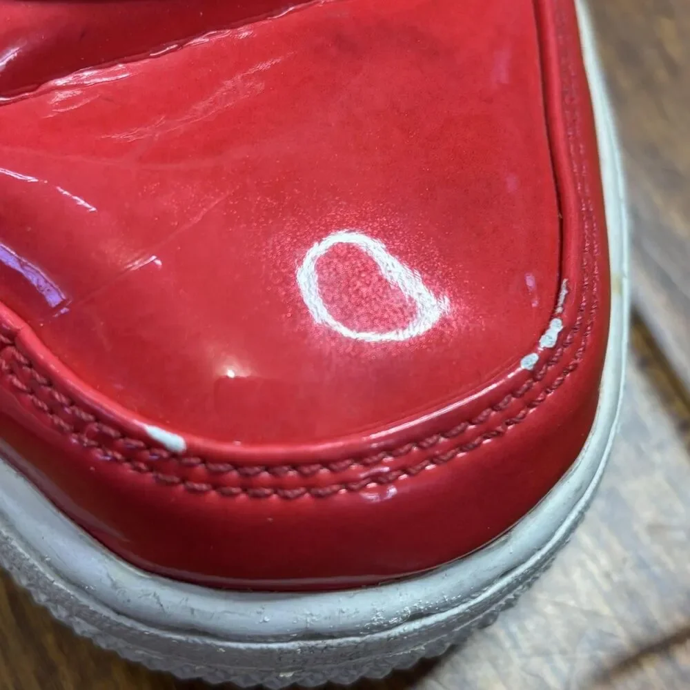 Nike Air Force 1 '07 LV8 Low Shoes Youth 7Y UV Siren Red White Patent‎ Sneakers